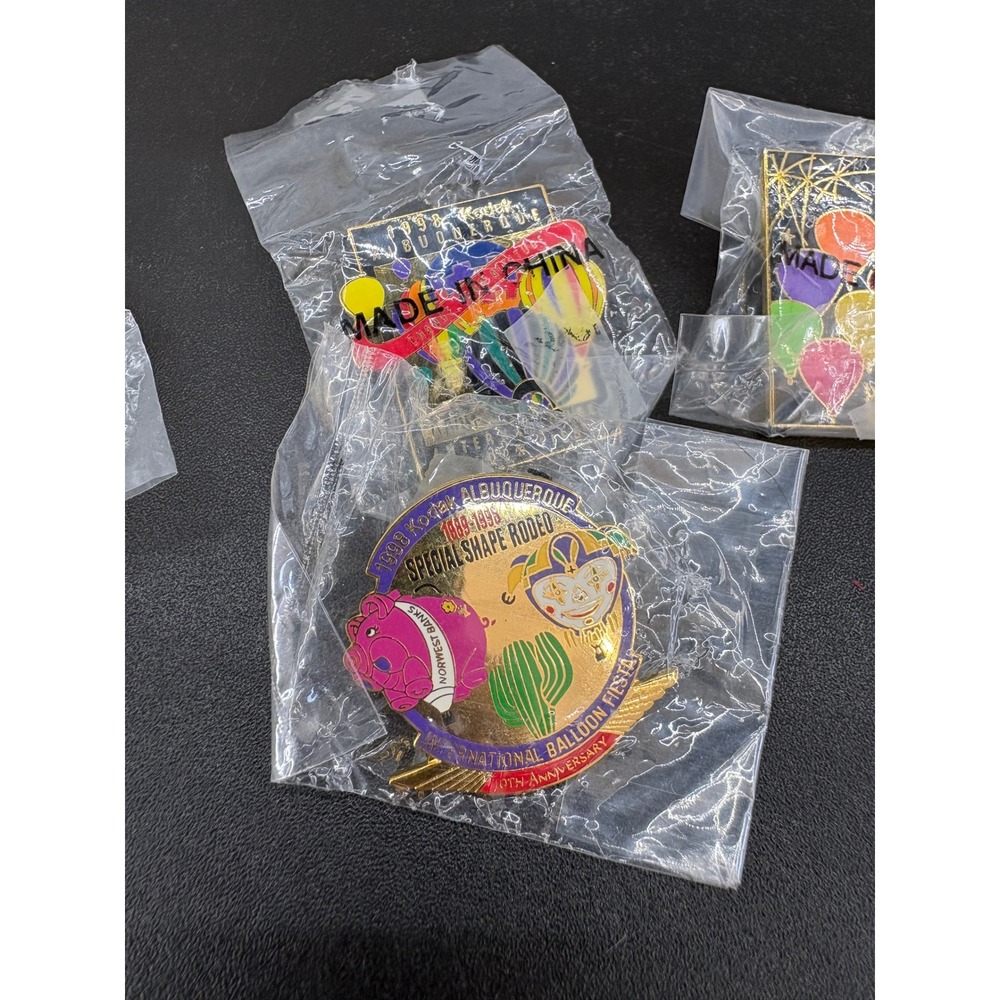 Vintage Albuquerque International Balloon Fiesta Pin Set 1982 1996 1998 Kodak - Picture 2 of 5